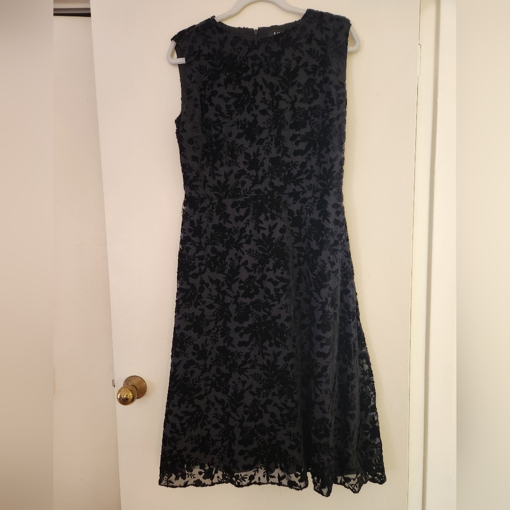 Ralph Lauren Women's Velvet Burnout Cocktail Dress